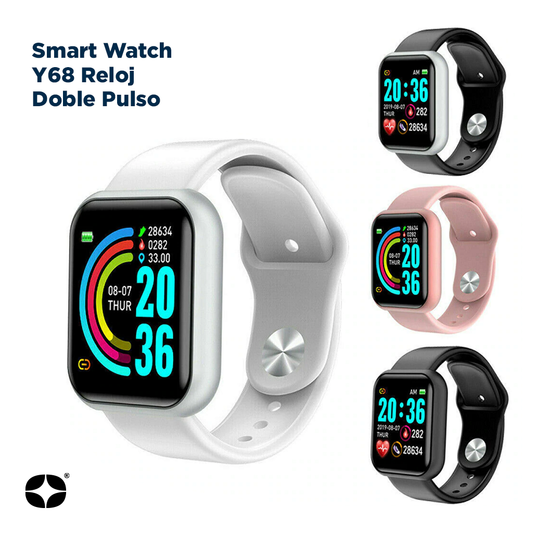 Smart Watch Y68 Reloj Doble Pulso